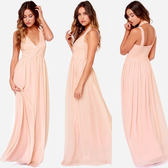 Lulus Dresses & Skirts - Lulu’s Exclusive Strike a Minerva Peach Maxi Dress